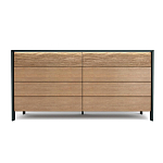 Комод 8 ящиков с подсветкой на рельефном фасаде Warm Industrial варинант исполнения - 4 | Loft Concept в Казани