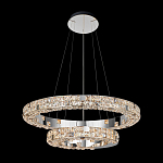 Люстра из 2-х колец с мозаичным хрустальным оформлением Sparks of Crystal варинант исполнения - 3 | Loft Concept в Казани