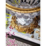 Чаша из прозрачного стекла с бронзовой подставкой и ручками Eden Garden варинант исполнения - 4 | Loft Concept в Казани