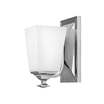 Бра с белым матовым плафоном на прямоугольном основании цвета хром Hinkley варинант исполнения - 1 | Loft Concept в Казани