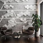 Гипсовая 3D Панель M-47 варинант исполнения - 2 | Loft Concept в Казани