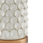 Настольная лампа покрытая лепестками белых цветов Fancy Calla Lily варинант исполнения - 1 | Loft Concept в Казани