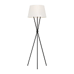 Торшер на трех тонких перекрещенных ножках с белым конусным абажуром из льна Feiss варинант исполнения - 1 | Loft Concept в Казани