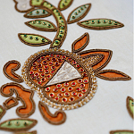 Обои с вышивкой ручной работы Fyodor Original colourway on linen варинант исполнения - 2 | Loft Concept в Казани