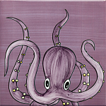 Плитка с узором Осьминог велосипедист варинант исполнения - 3 | Loft Concept в Казани