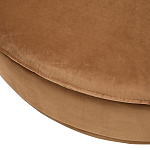 Кушетка круглая с обивкой из велюра коричневая Milky Brown Chair варинант исполнения - 7 | Loft Concept в Казани
