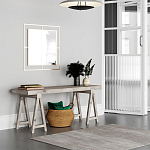 Настенное зеркало квадратной формы в металлической раме золотого цвета CORNER MIRROR GOLD варинант исполнения - 1 | Loft Concept в Казани