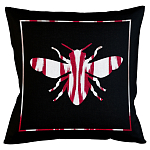 Подушка декоративная пчела с красным узором Ikat Pattern варинант исполнения - 1 | Loft Concept в Казани