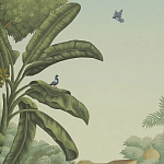 Обои ручная роспись River Scenes of Bengal Verdoyant варинант исполнения - 2 | Loft Concept в Казани