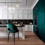 Подвесной светильник со стеклянным прозрачным плафоном в форме шара и золотыми металлическим акцентами 30 ClassiCon варинант исполнения - 6 | Loft Concept в Казани