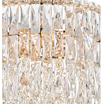 Люстра круглая с хрустальными подвесками на золотистом каркасе Roul Crystal Light варинант исполнения - 2 | Loft Concept в Казани