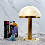 Настольная лампа c абажуром в форме купола из натурального камня  Heavenly Harmony варинант исполнения - 2 | Loft Concept в Казани