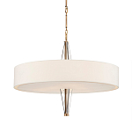 Люстра круглая с белым тканевым абажуром  White Light Diffuser варинант исполнения - 3 | Loft Concept в Казани