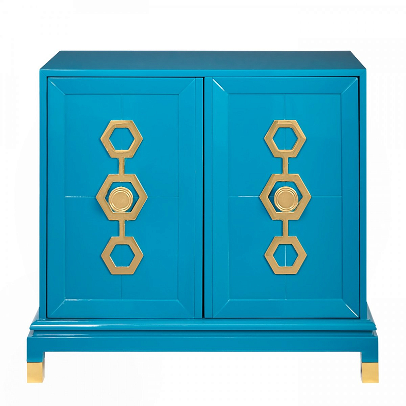 Комод TURNER CABINET jonathan adler Черный Белый Голубой Комод TURNER CABINET jonathan adler Черный Белый Голубой в Казани | Loft Concept