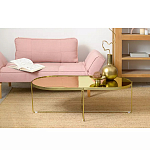 Кофейный столик овальный золотой Modern Mirror Gold Table варинант исполнения - 1 | Loft Concept в Казани