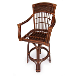 Барный стул из ротанга Eloise коричневый варинант исполнения - 5 | Loft Concept в Казани