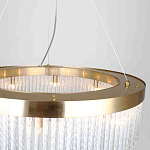 Люстра подвесная со стеклянными подвесками в виде перекрученных трубочек Nembus варинант исполнения - 3 | Loft Concept в Казани