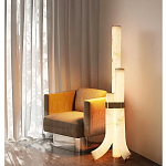 Торшер геометрический с тремя мраморными плафонами Marble Tripod варинант исполнения - 5 | Loft Concept в Казани