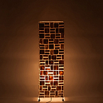 Торшер из перламутра на металлическом каркасе Indonesian Tower 2 варинант исполнения - 3 | Loft Concept в Казани