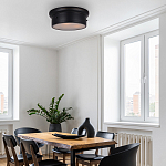 Потолочный светильник круглый черного цвета Modern Simple Ceiling Light варинант исполнения - 3 | Loft Concept в Казани