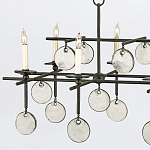 Люстра подвесная с 8-ю лампами и стеклянными круглыми подвесками Currey & Company варинант исполнения - 7 | Loft Concept в Казани
