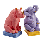 Держатель для книг Elephant and Rhinoceros Bookend варинант исполнения - 2 | Loft Concept в Казани
