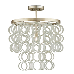Потолочный светильник с каскадом из круглых декоративных колец Waterfall from the Rings варинант исполнения - 2 | Loft Concept в Казани