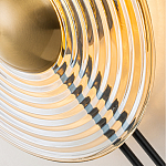 Бра с янтарным стеклянным диском и золотистыми акцентами Savio Glass Disc варинант исполнения - 6 | Loft Concept в Казани