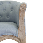 Кресло низкое в стиле прованс Louis French Armchair light blue flax варинант исполнения - 4 | Loft Concept в Казани