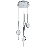 Люстра с 4-мя плафонами из хрустального шара Crystal Bubbles Chrome Hanging Lamp варинант исполнения - 1 | Loft Concept в Казани