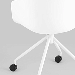 Офисное кресло из пластика с мягким сиденьем Eggshell Grey варинант исполнения - 8 | Loft Concept в Казани