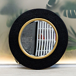 Зеркало в черной фактурной раме с золотым кантом Summon the Light варинант исполнения - 8 | Loft Concept в Казани