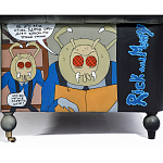 Кресло "Умный Умник" Rick and Morty graffiti chair натуральная кожа  варинант исполнения - 6 | Loft Concept в Казани