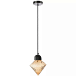 Подвесной светильник с янтарным рельефным плафоном Lamp with Frozen Glass Effect варинант исполнения - 1 | Loft Concept в Казани