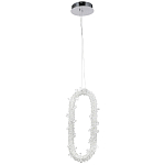Подвесной светильник овальной формы с декором кристаллы Gilbertine Oval Crystals Hanging Lamp варинант исполнения - 2 | Loft Concept в Казани