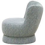 Дизайнерское мягкое кресло без подлокотников в голубой пестрой обивке Roux Armchair варинант исполнения - 4 | Loft Concept в Казани