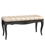 Банкетка из массива бука с бежевой обивкой из велюра Black Provence варинант исполнения - 1 | Loft Concept в Казани