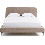 Кровать с обивкой велюр Hazel Velour Beige Bed варинант исполнения - 2 | Loft Concept в Казани