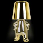 Настольная лампа фигурная золотого цвета с гладким абажуром Высота 19 см Sophia варинант исполнения - 1 | Loft Concept в Казани