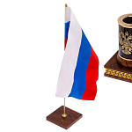 Настольный письменный набор с часами из природного камня обсидиана Royal Set варинант исполнения - 7 | Loft Concept в Казани