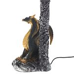 Настольная лампа Дракон Dragon Black Gold Table Lamp Синий Абажур варинант исполнения - 2 | Loft Concept в Казани