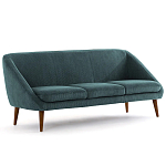 Трехместный диван с обивкой из велюра Belanger Sofa варинант исполнения - 2 | Loft Concept в Казани