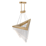 Люстра золотого цвета в форме галочки с каскадом длинных прозрачных трубок Eurofase варинант исполнения - 5 | Loft Concept в Казани