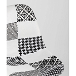 Пластиковый стул на ножках из массива бука Eames Черно-Белый Пэчворк варинант исполнения - 2 | Loft Concept в Казани