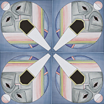 Плитка дизайнерская с узором Маска варинант исполнения - 1 | Loft Concept в Казани