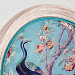 Стул из массива бука с изображением птиц и цветов Turquoise Beige Chinoiserie Garden Chair варинант исполнения - 3 | Loft Concept в Казани