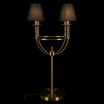 Настольная лампа на металлическом основании бронзового цвета с 4-мя черными конусовидными абажурами Dignity варинант исполнения - 2 | Loft Concept в Казани