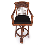 Барный стул из ротанга Eloise коричневый варинант исполнения - 2 | Loft Concept в Казани