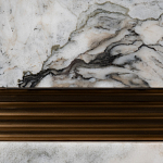 Тумба под телевизор с мраморной столешницей Uniqueness Marble варинант исполнения - 4 | Loft Concept в Казани