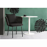 Стул мягкий с декором в виде плетеных лент на спинке и подлокотниках Semicircular Chair Decorated with Ribbons варинант исполнения - 5 | Loft Concept в Казани